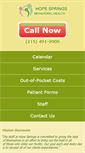 Mobile Screenshot of hopespringsbh.com